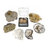 4 Gold Calcite Twin DT & 2 Xls & 3 Calcite Xls