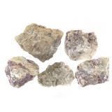 3 Lepidolite in Quartz Matrix 2 Quartz w Mica 3Lb+