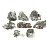 8 Aurichalcite & Malachite+ w Quartz Calcite 1Lb+