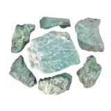 3 Amazonite 1 Lb 3.7 oz & 4 Malachite Raw 10.2 oz