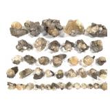 30 + Golden Calcite w Incl on Matrix 3 Lbs 7.1 oz