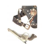 Roy Rogers Cap Gun w Leather Holster