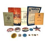 Presidential Pins Nixon w Elks Lodge Books +