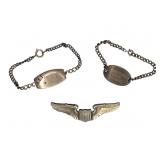 WW2 Era Dog Tags & Pin
