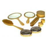 9 Pc Ivory Fiberoid Dresser Set