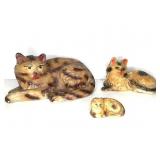 3 Chalk Cats 4 1/4" - 12" L