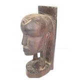 8" H Tribal Head Bust Book End