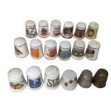 16 Porcelain Sewing Thimbles +