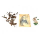 Ant Victorian Mourning Remembrance Hair Art +