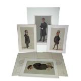 4 Vtg Vanity Fair Prints (1 Matted)