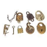 6 Antique Locks Yale Franklin 6-Lever +