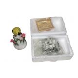 Victorian Christmas Ceramic Bird & House