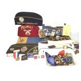 Masonic Shriner Eastern Star & Legion Pins, Hats +