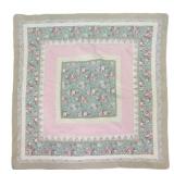 Vtg Floral Radial Quilt Factory Made Cut-Tag