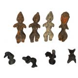 Repro Mexican Tlatilco Figs + Black Clay Whistles