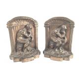 Bronze Cast Iron 'The Thinker' Bookends