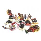 Black Americana Dolls Bells Ceramic Figures +