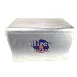 Vtg Hires Rootbeer Metal Cooler