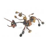 Folk Art Clay & Wire Bull Rider Sculpture