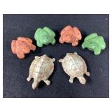 6 Mini Erotic Ceramic Animal Figures