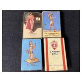 4 Vintage Pin-Up Playing Card Decks