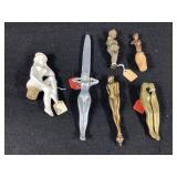 Erotic Metal & Ceramic Items w Knife Cork +