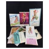7 Vintage Pin Up Advertising Calanders