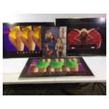 4 Framed Erotic Posters