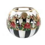 Mackenzie-Childs Hand Painted Orb Vase