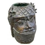 Benin Bronze Bust 20th C
