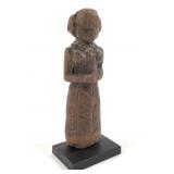 Antique Carved Wood Female Figure India