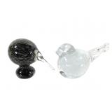 Art Glass Kiwi & Bird Paperweights