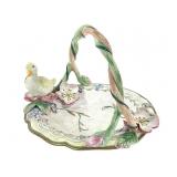 Fitz & Floyd Garden Rhapsody Porcelain Basket