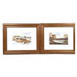 Jerry Smith Landscape Watercolors Pair