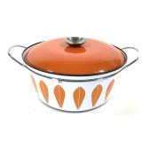 Cathrineholm Lotus Orange Enamel Casserole Dish
