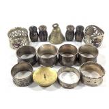 Silver Plate Napkin Rings & Salt n' Pepper Shakers