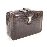 Faux Crocodile Leather Sm. Travel Bag