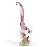 Murano Alfredo Barbini Art Glass Peacock Sculpture