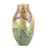 1981 Orient & Flume Iridescent Art Glass Vase