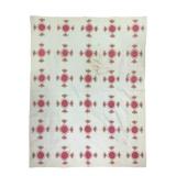 Early Applique Floral Rose Quilt 89' x 74'