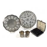 Gorham & Lunt Sterling Shot Cups, Cocktail Pins +