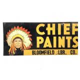 Vtg Chief Paints Bloomfield IN Advertising Sign