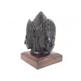 3 Faced Brahma Vishnu Hindu Sculpture