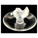 Lalique France Crystal Bird Jewelry Dish