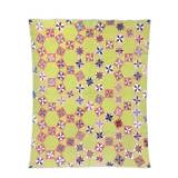 Antique Yellow Star Pattern Quilt 76' x 62'