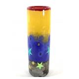 Mad Art Studio Cylinder Vase w/ Dichroic Stars