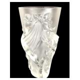 Lalique Angelots Vase Frosted & Polished Crystal