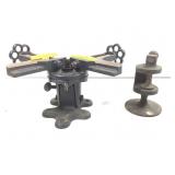 Vtg Stanley No. 400 Picture Frame Vise & Odd Press