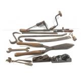 Vintage Yard Tools Hand Planes Hand Drills +++