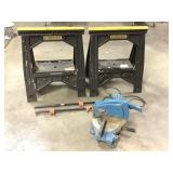 Ryobi 10' Miter Saw & 2 Folding Sawhorses